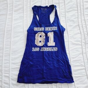 Y2K Guess Royal Blue Sleeveless Top